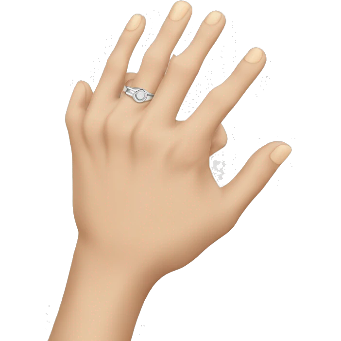 hand holding up ring and middle emoji