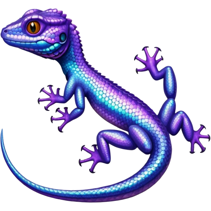 glitter purple lizard emoji