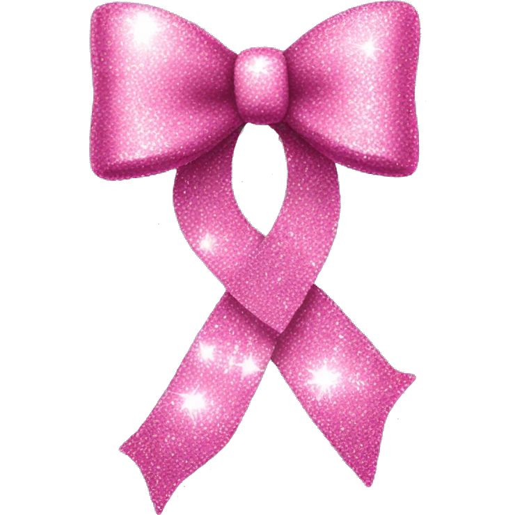 pink bow glitter emoji