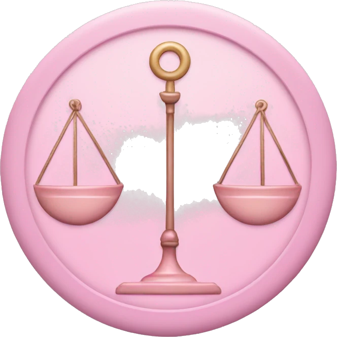 Pastel pink Libra symbol  emoji