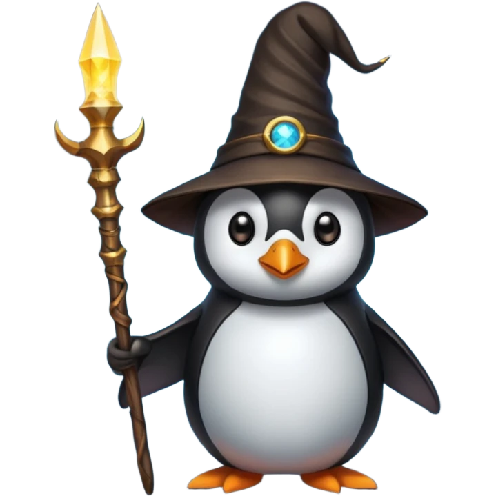 Penguin wizard emoji