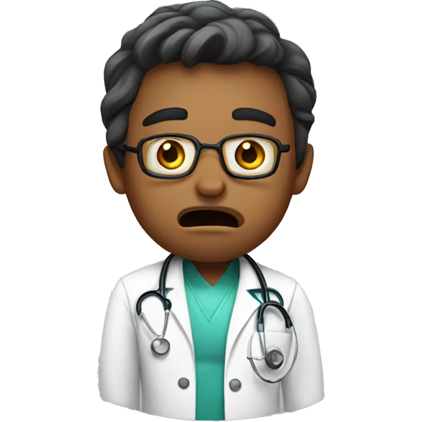 scared doctor emoji