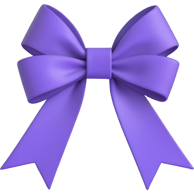 purple bow emoji