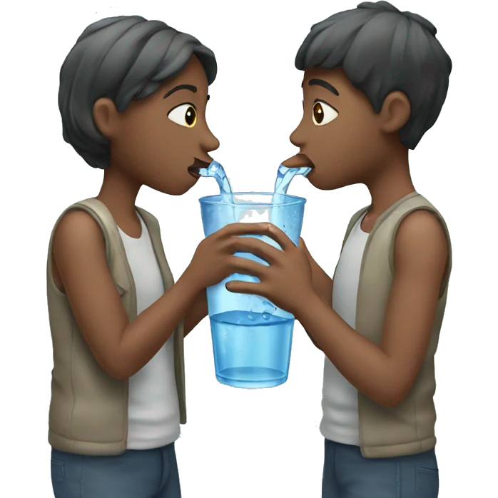2 people drinking water  emoji