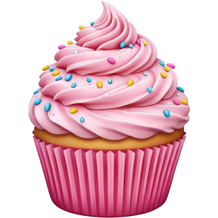 Cupcake with pink icing emoji