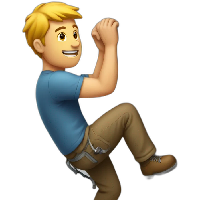 A man climbing  emoji