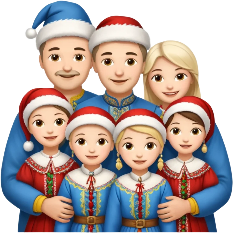 Ukrainian Christmas family gathering  emoji