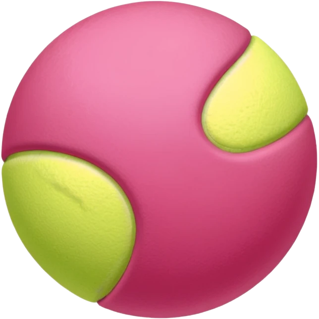 Pink tenis ball with no face and plain emoji