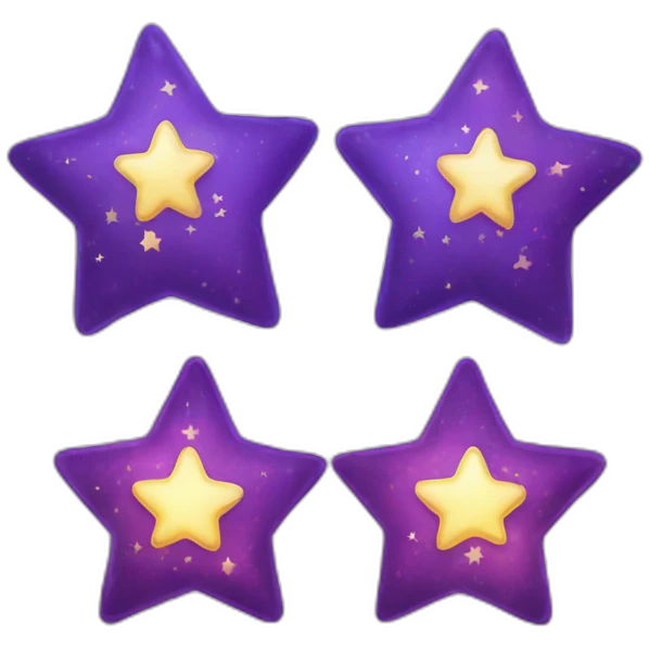 three magic stars emoji