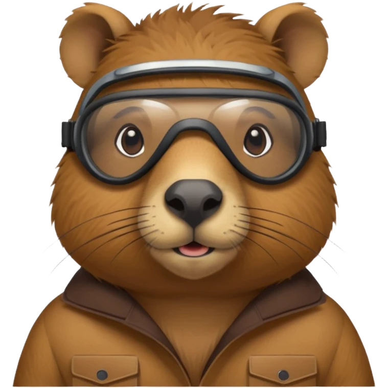Capibara con gogles emoji
