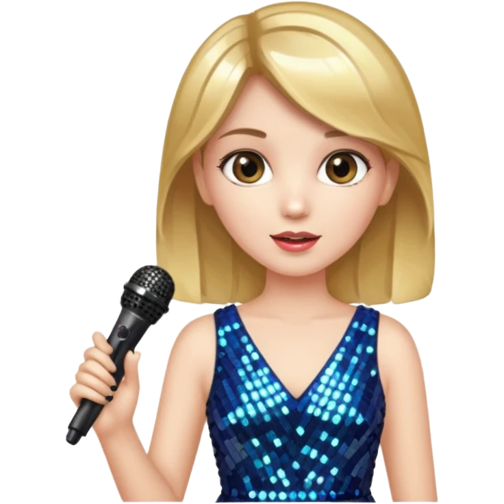 girl in blink dress, holding a mic



















 emoji