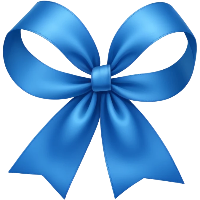 fiocco blu  emoji