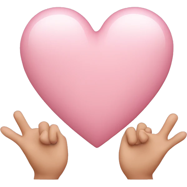 light pink heart holding hands emoji