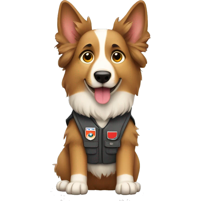 Austrian Shepherd Wearing a Service Vest emoji