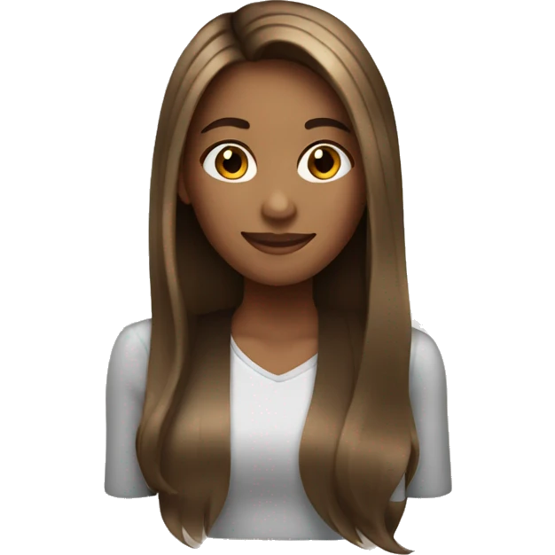 girl with long hair brown with highlights  emoji