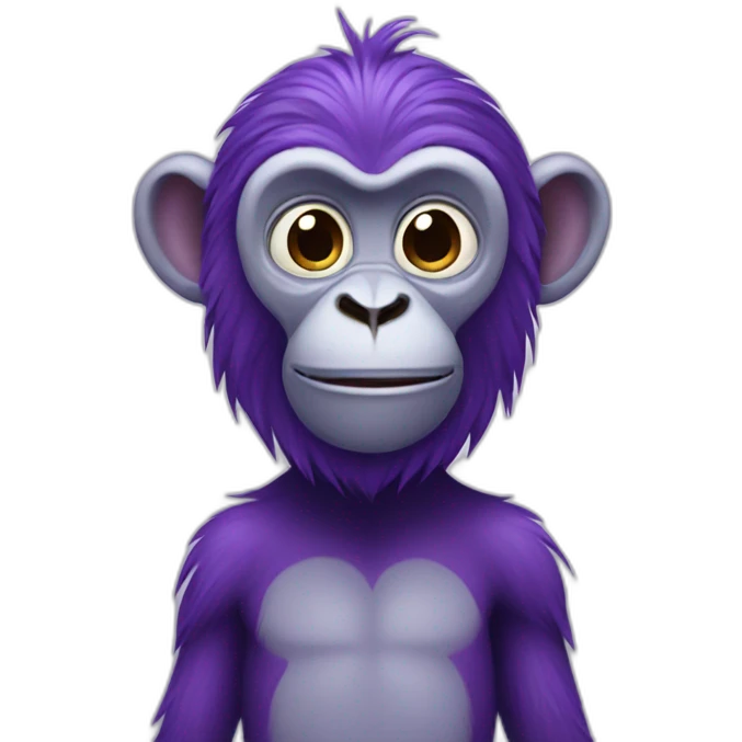 Purple monkey emoji