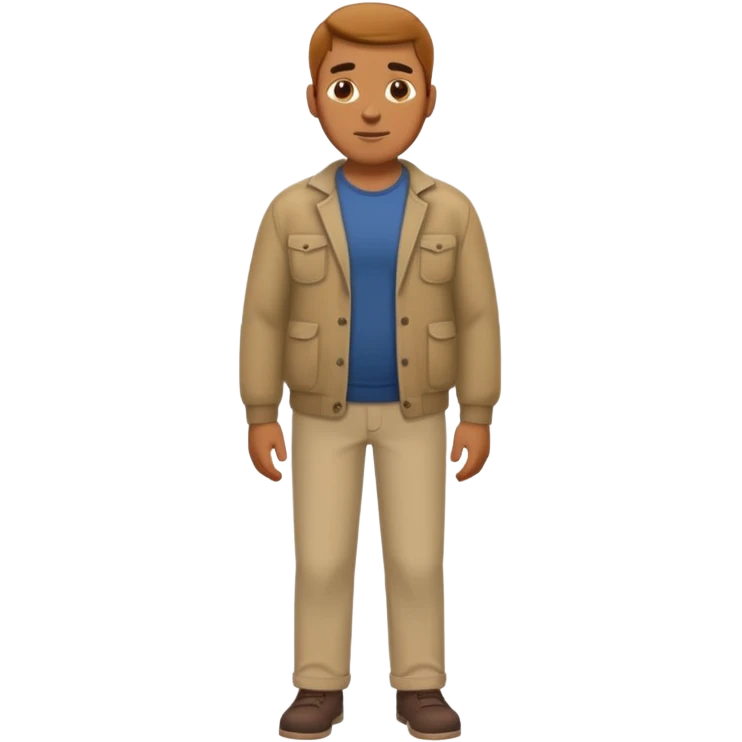 tall, stocky man wearing casual clothing emoji