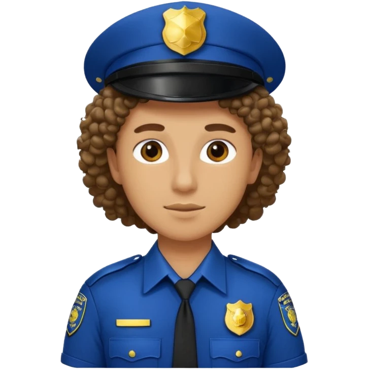 curley hair police emoji