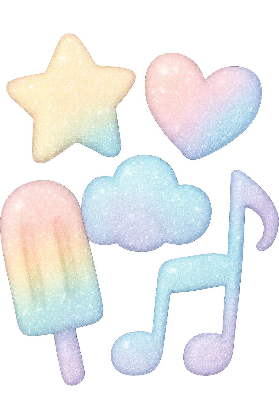 sparkly pastel random  object,  remove background emoji