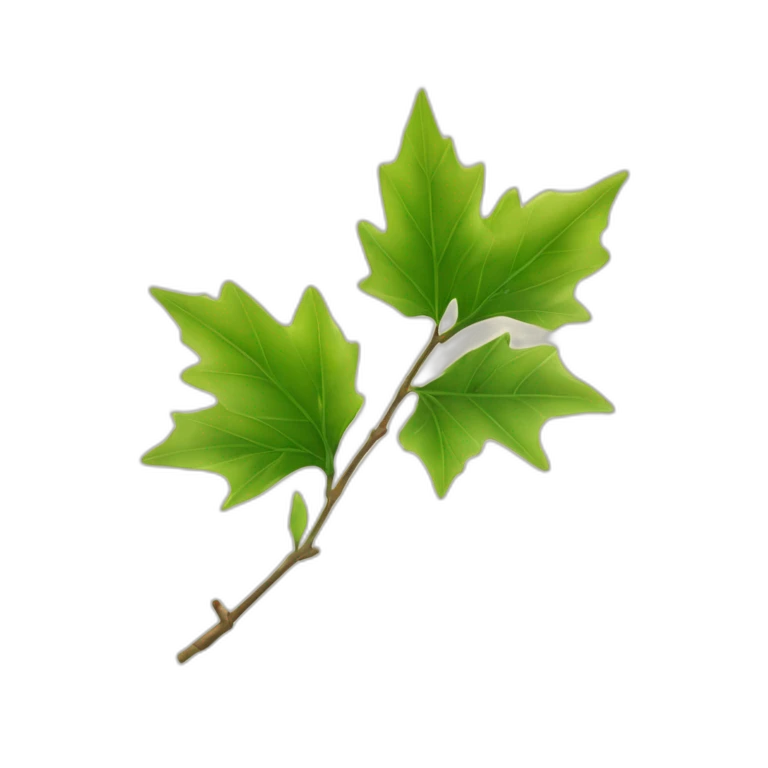 Une feuille d’érable japonais verte emoji