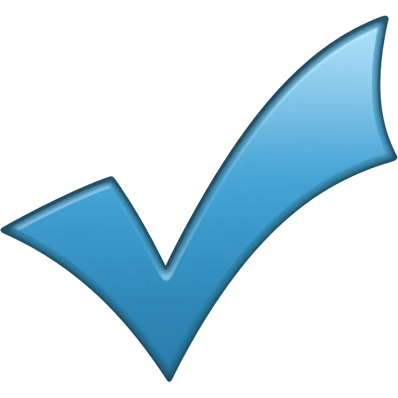 Галочка синяя emoji