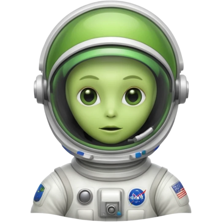 green alien white Astronaut emoji