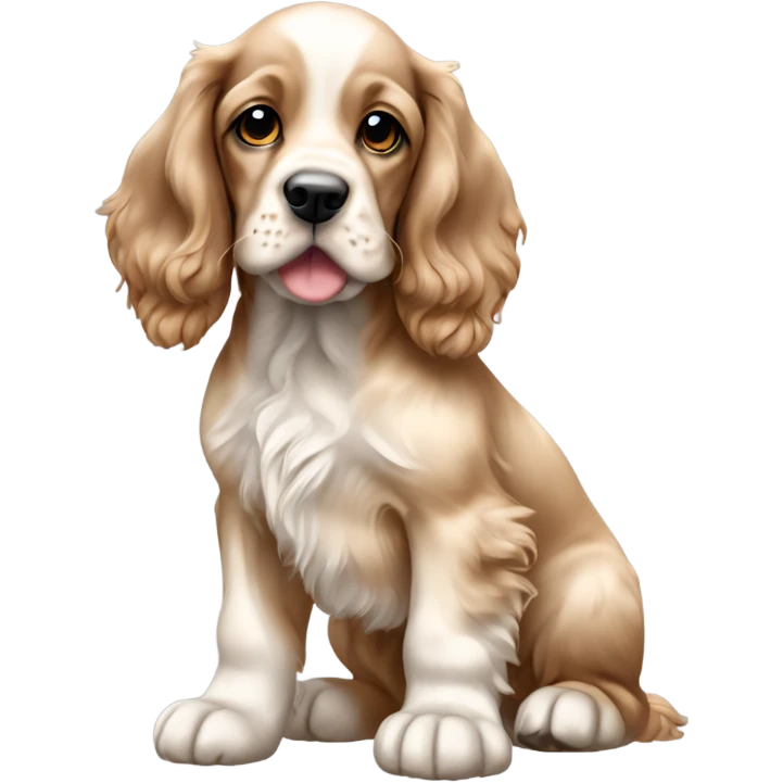 English Cocker Spaniel puppy full body lightcolor emoji