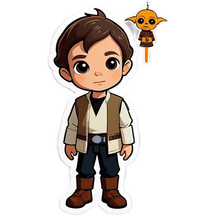 Little boy with Star Wars emoji