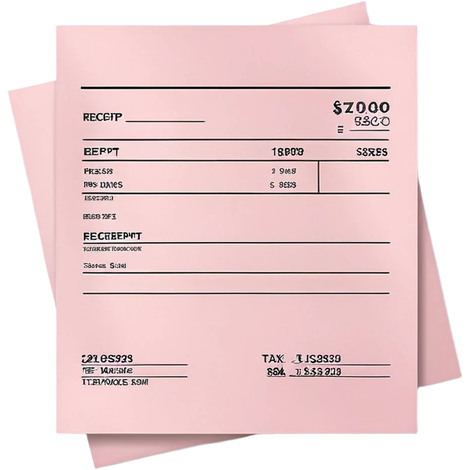 Pale Pink E-Tax Invoice receipt paper emoji