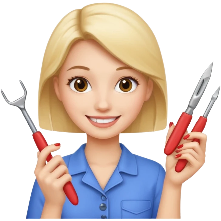 Girlwith nail tools  emoji