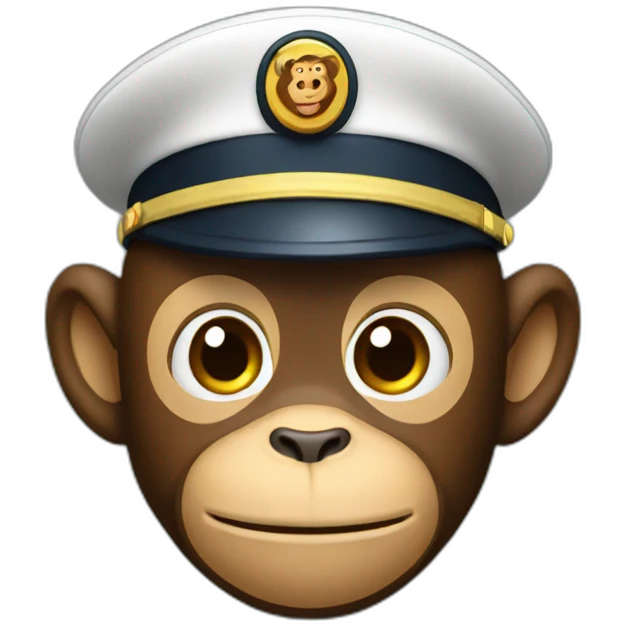 A monkey in a general's uniform emoji