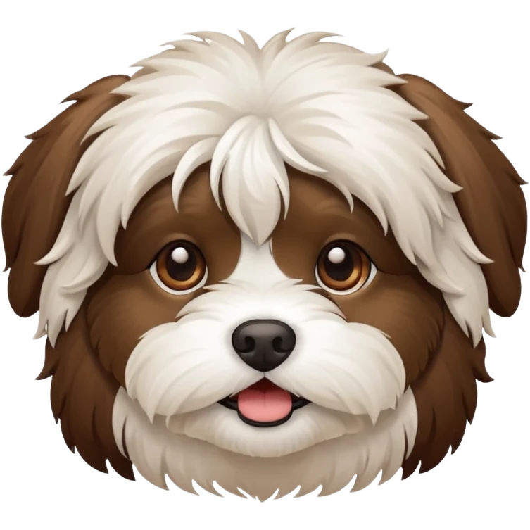 havanese brown and white emoji