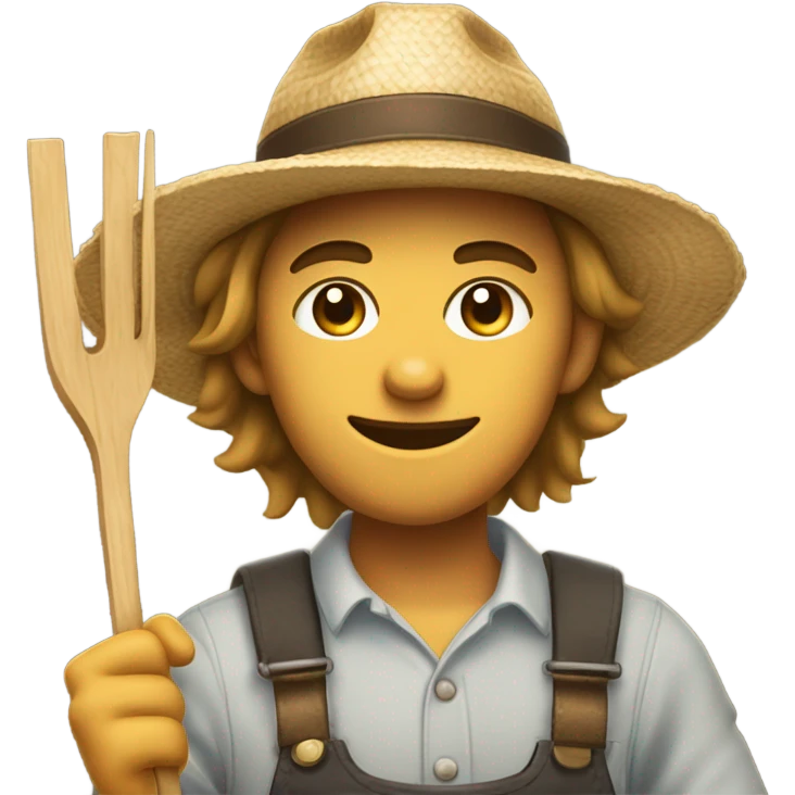 Apprentice Farmer, holding a pitchfork emoji