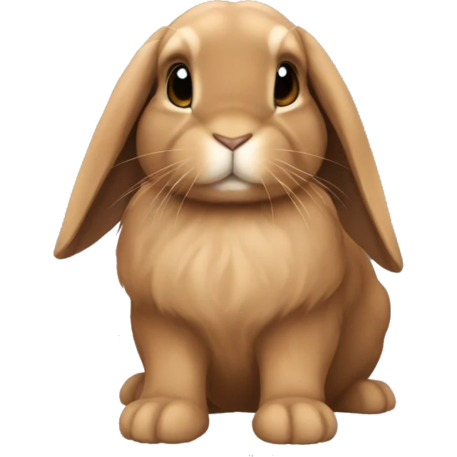 Winged brown lop bunny emoji