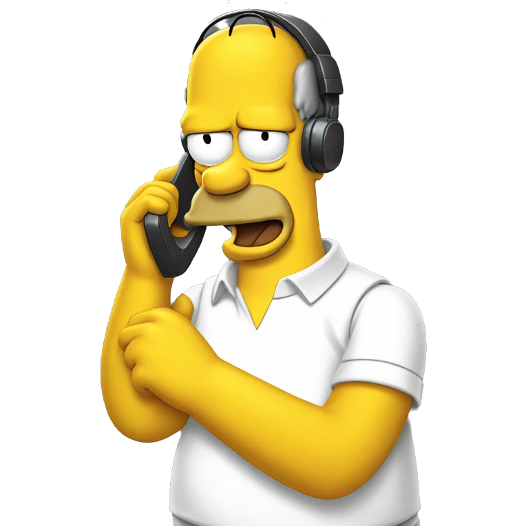 homer simpson on phone emoji
