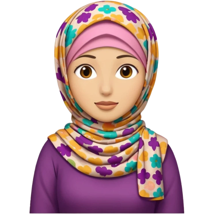 Голая девушка в полный рост в хиджабе emoji