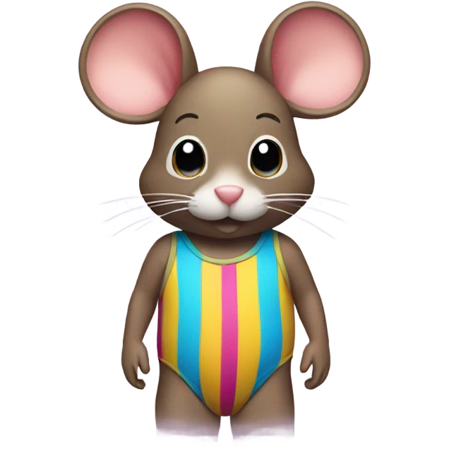a mouce in a swimming suit  emoji