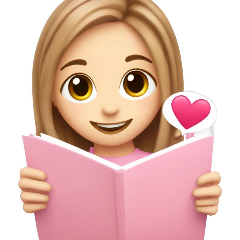 Cute pink checklist  with hearts  emoji
