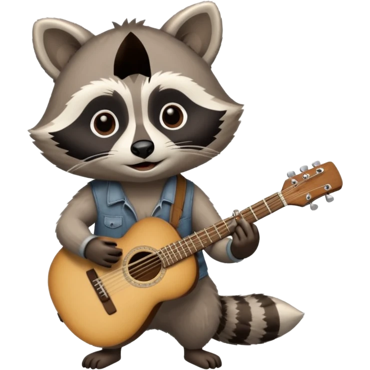 Raccon with guitar emoji