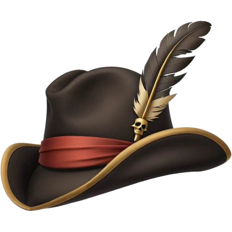 pirate hat with feather emoji