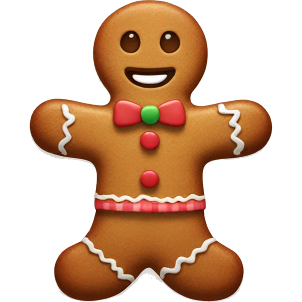 Gingerbread man emoji