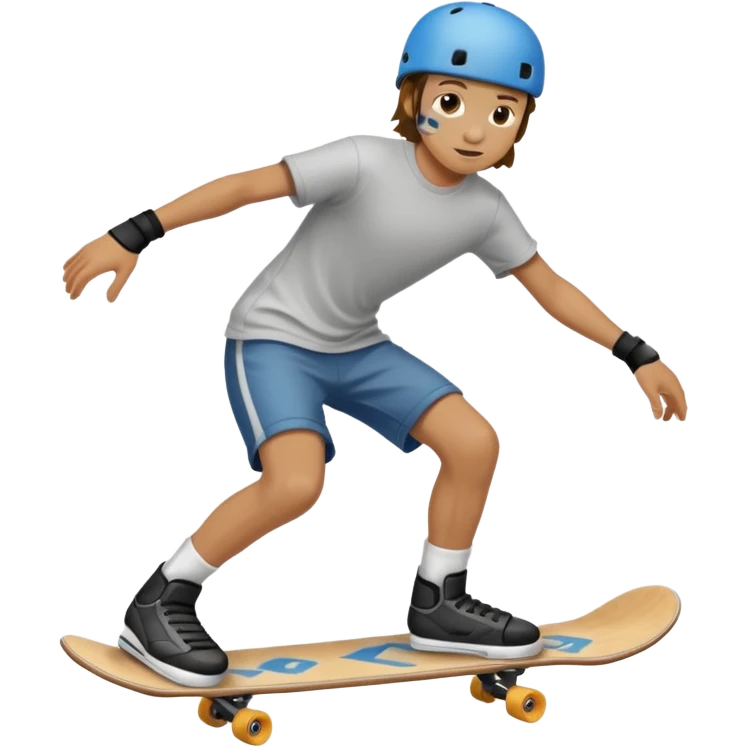 Knee pad skateboarder emoji