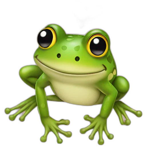 Frog in love emoji