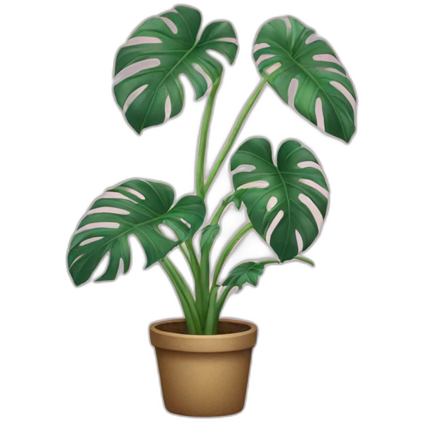 Pink Monstera plant emoji