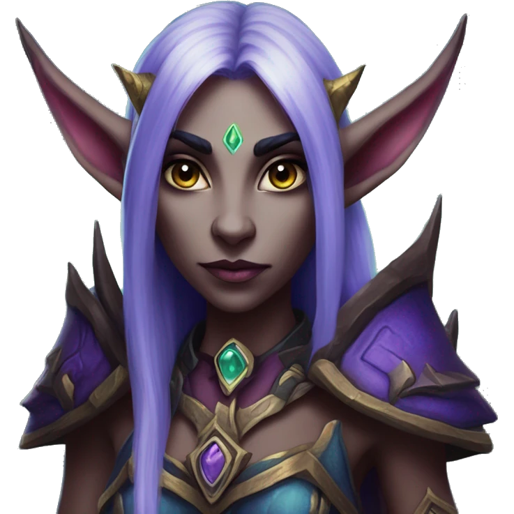 Night Elf Pokémon in Warcraft style, oil paint, mysterious eyes, intricate lips, masterpiece portrait, beautiful, desirable, logical emoji