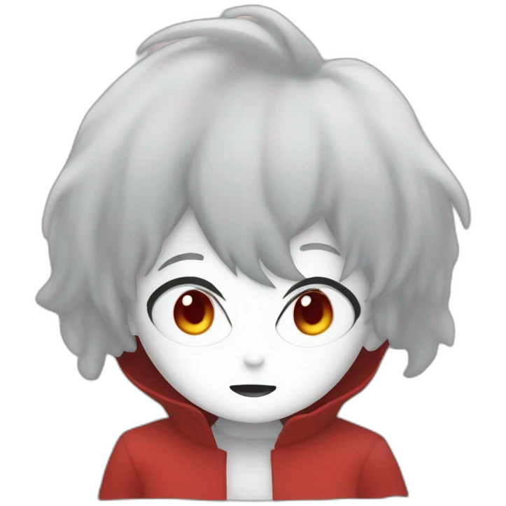 Red anime Ghost in style of akira emoji