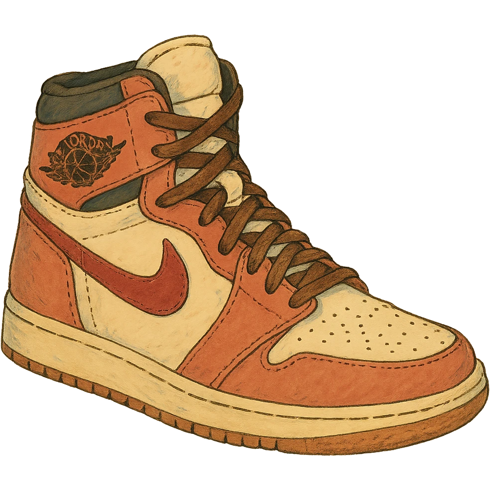ghibli style Nike Air Jordan high-top sneaker emoji