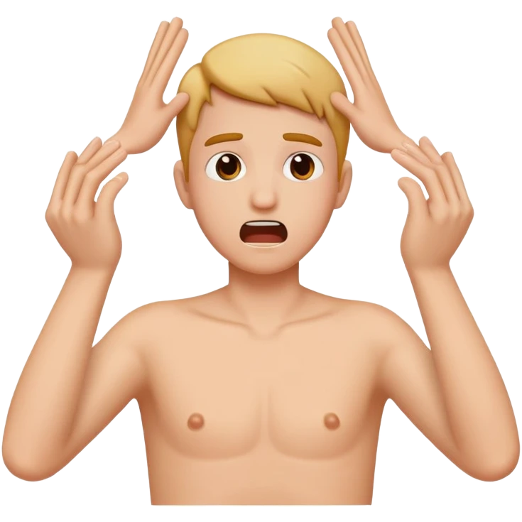 Fake choking with hands emoji