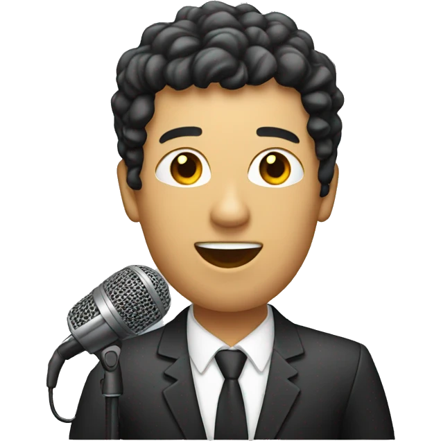 media person with microphone emoji
