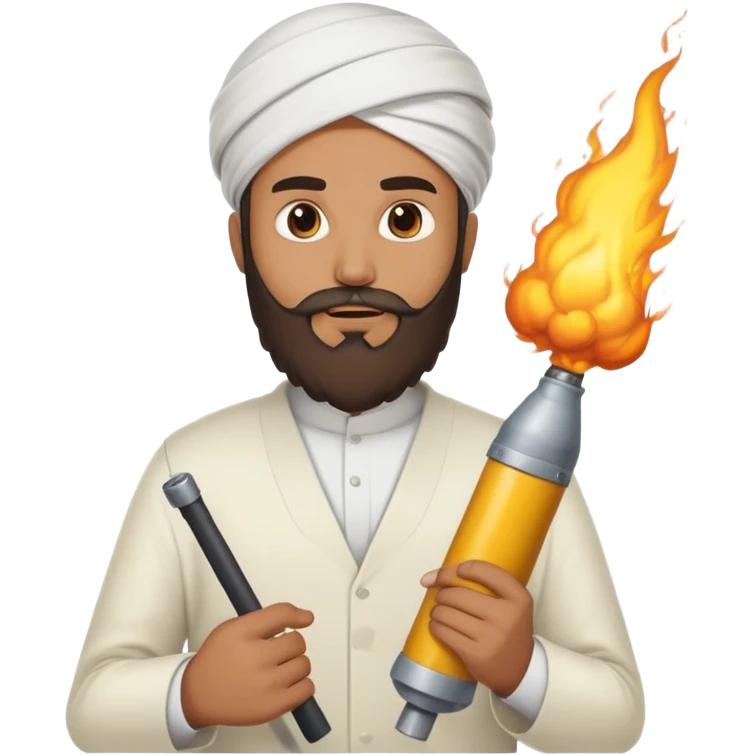 Make a Muslim man with a nuke emoji